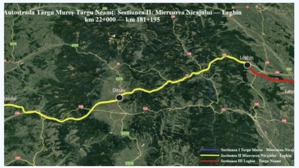 Autostrada A8: Licitație lansată pentru lotul Miercurea Nirajului-Sărățen. Cât costă
