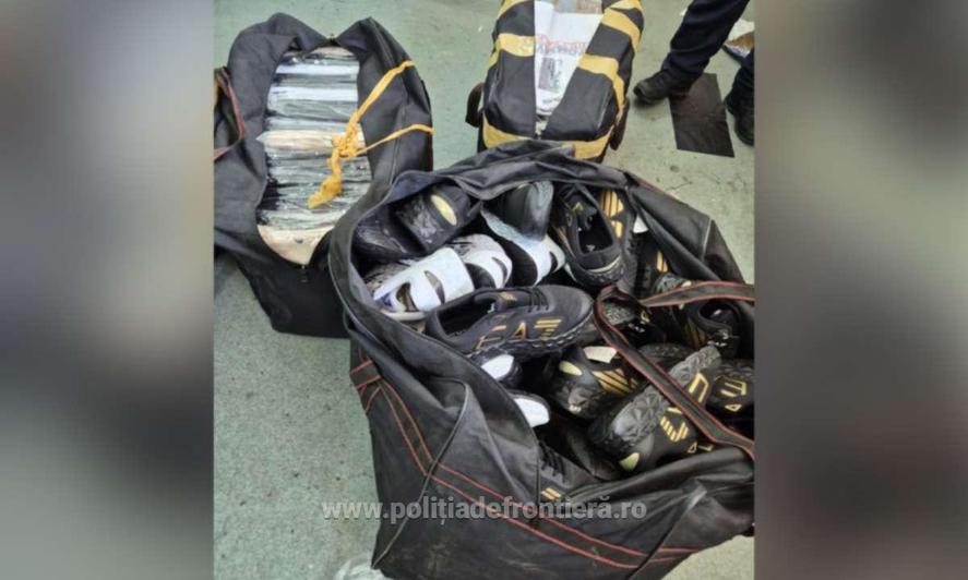 Giurgiu: Polițiștii au confiscat haine, parfumuri și pantofi falși de un milion de lei