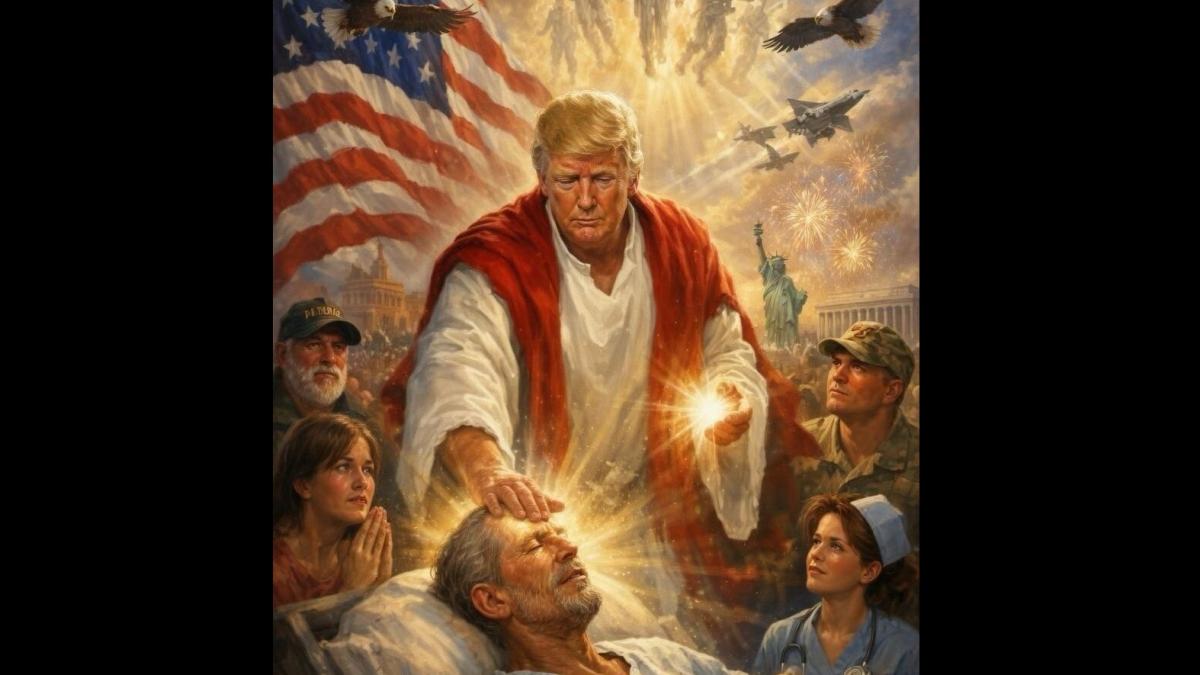 Trump, după poza cu el drept Isus: „Eram doctor și mergeam la Crucea Roșie”