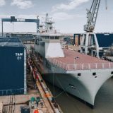 Damen Galați, lovitură pe piața militară: Prima navă europeană pentru drone, lansată