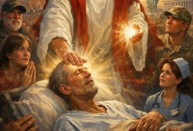 Trump se visează Isus: Imagine cu IA, cu rol de vindecător, șochează