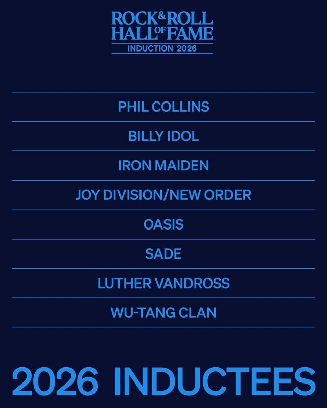 Rock and Roll Hall of Fame: PHIL COLLINS, OASIS și IRON MAIDEN, pe lista selectaților în 2026