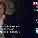 Ilie Dobre, comentator pro, relatează live pe ProSport meciul Voluntari