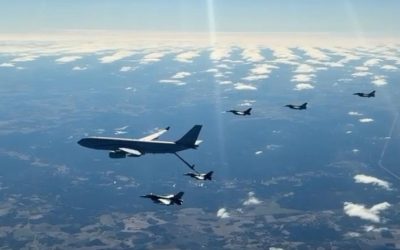 Manevre Aeriene Spectaculoase: F-16 Românești, în Exercițiul de Realimentare NATO