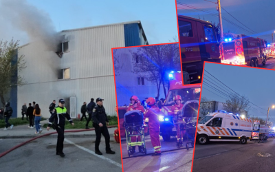 UPDATE VIDEO: INCENDIU devastator la Constanța! O fetiță, la spital