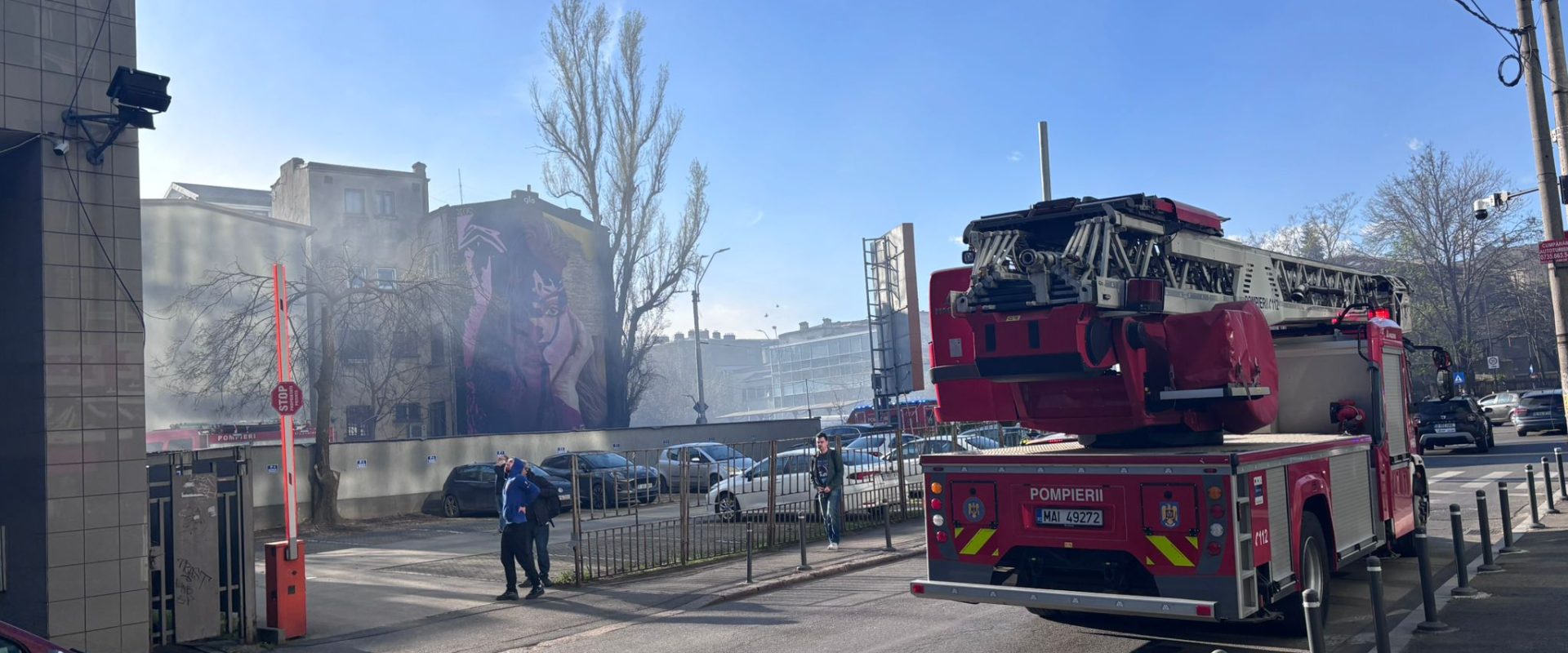 Incendiu lângă nuclearelectrica: Fum dens pe bulevardul iancu de hunedoara