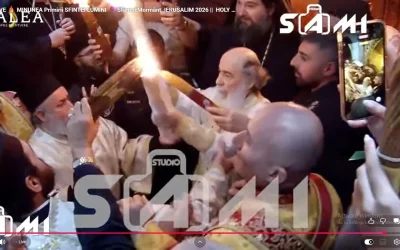 Lumina Sfântă a venit de la Ierusalim, în ciuda războiului, la Biserica Sfântului Mormânt