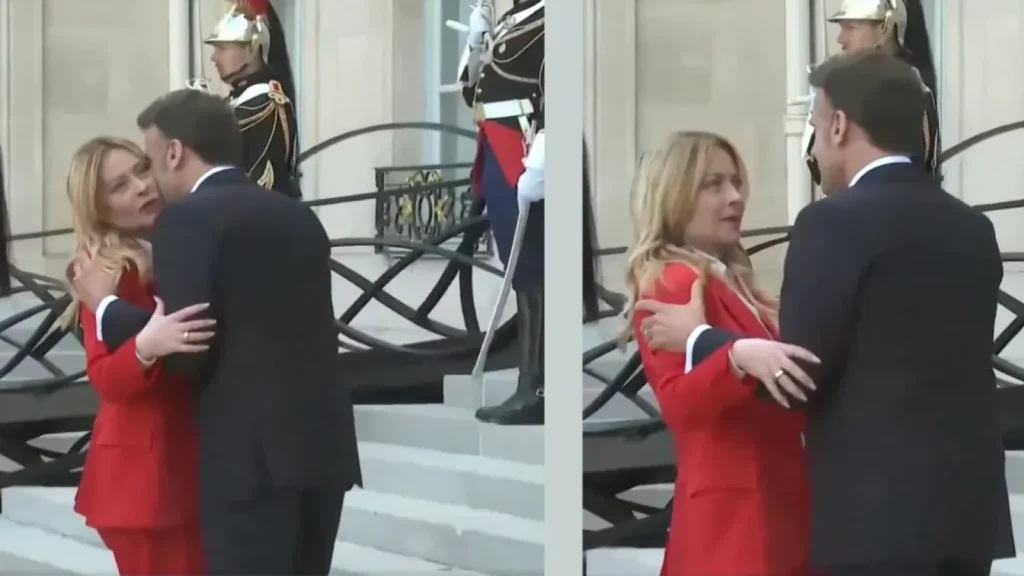 Macron și Meloni, noi gesturi bizare: Ce au surprins camerele video