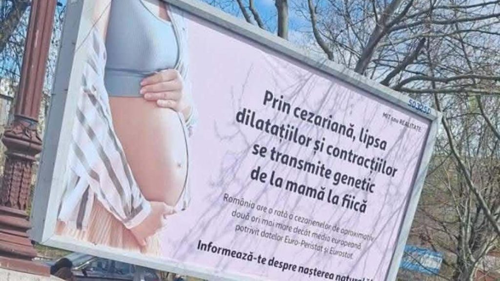 Panourile anti-cezariană, criticate dur de Colegiul Medicilor din București