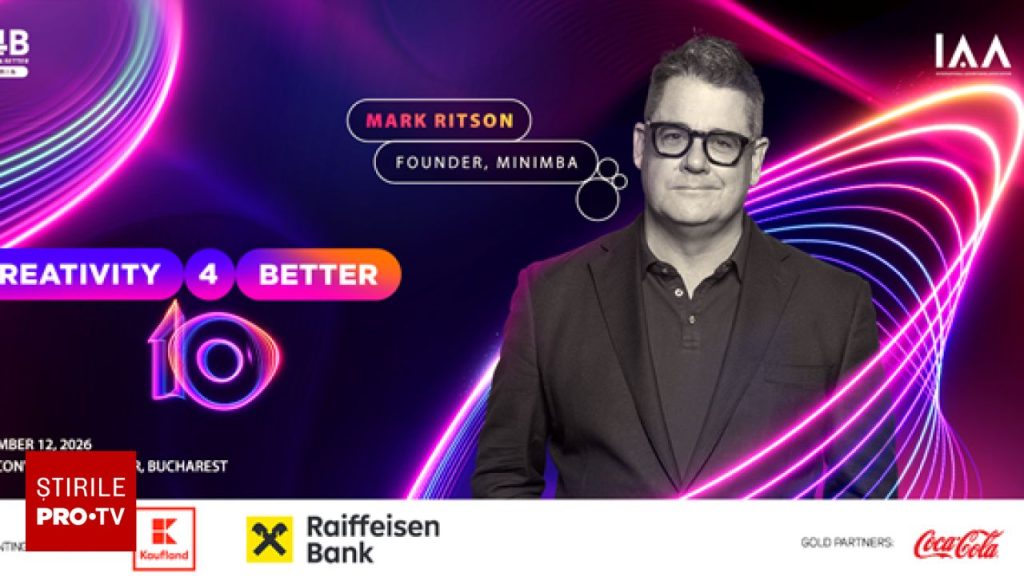 MARK Ritson, star speaker la ediția aniversară Creativity4Better 2026