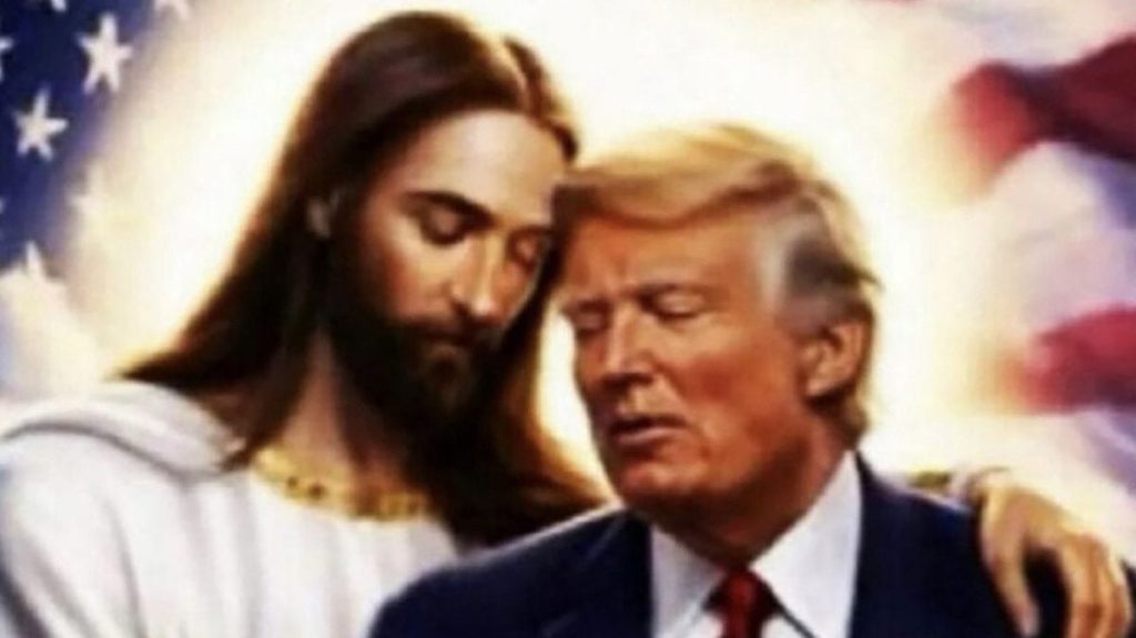Trump șochează din nou: Iisus îl îmbrățișează, după ce a șters o poză similară