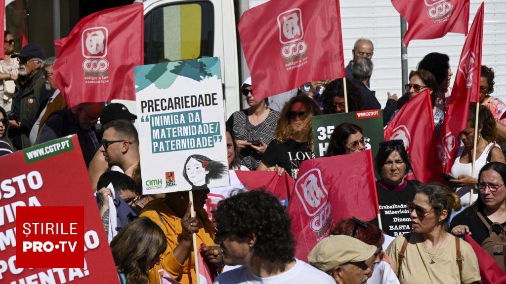 Zeci de mii de oameni, la Lisabona, contra reformelor muncii