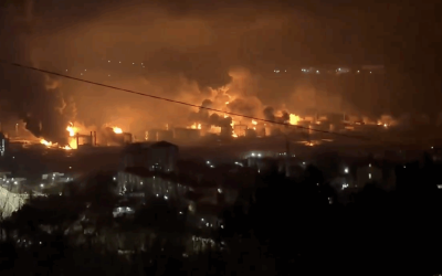 Rafinăria ROSNEFT, în flăcări: Atac cu drone ucrainene într-un port crucial din Krasnodar