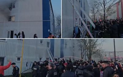 Incendiu în Constanța: 12 persoane, 4 copii, la spital după flăcări
