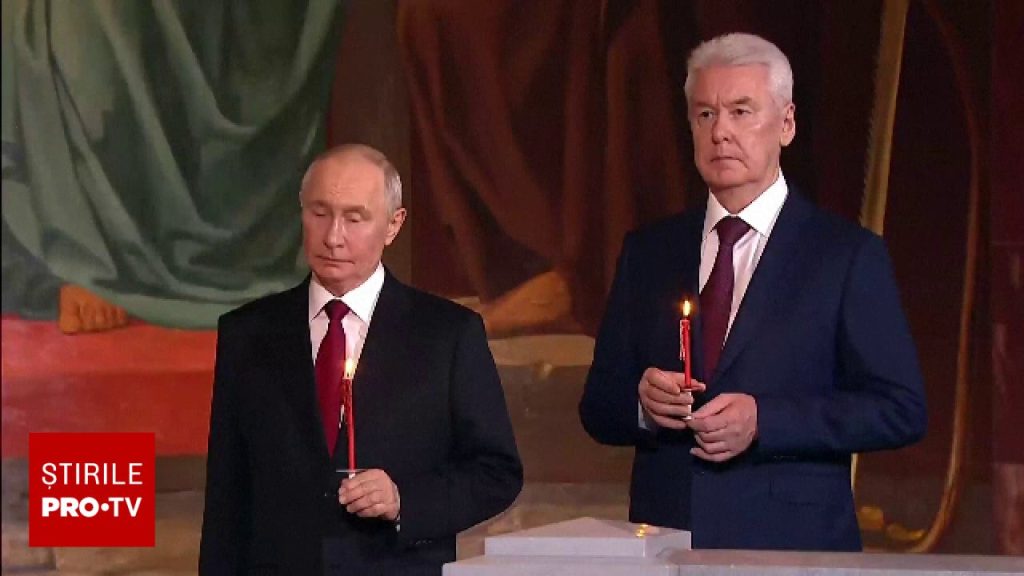 Putin, la slujba de Paște, pe fondul iminent al încheierii armistițiului cu Ucraina