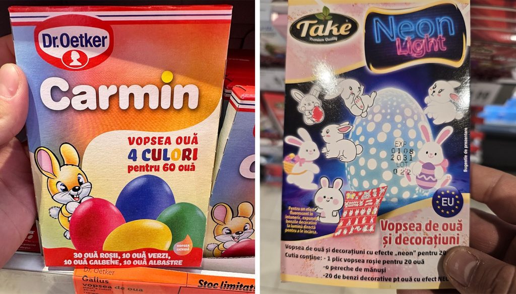 Dezvăluiri-șoc: Ce conțin vopselele de ouă LIDL și Kaufland?