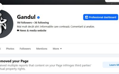 Gândul, victima Facebook: Pagina cu 1 milion de urmăritori, închisă!