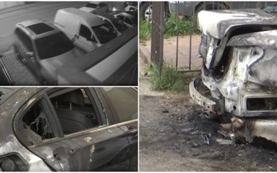 Incendiu lângă o instalație de gaz la Făgăraș: Un bărbat a dat foc la mașină