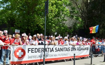 Sănătatea, în stradă: Proteste față de noua lege a salarizării. „Am fost Cenușăreasa”