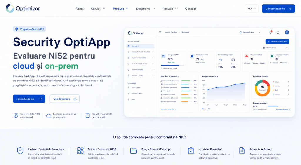NIS2 lovește: OptiApp, pregătită pentru audit