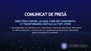 PNRR: România a atins ținta digitală, 1.126 organizații evaluate cibernetic
