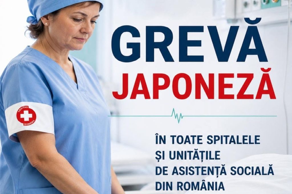 Sanitas: Grevă japoneză, amenințare cu revoltă generală în sănătate