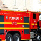 Flăcări înalte la piața en-gros din Pitești