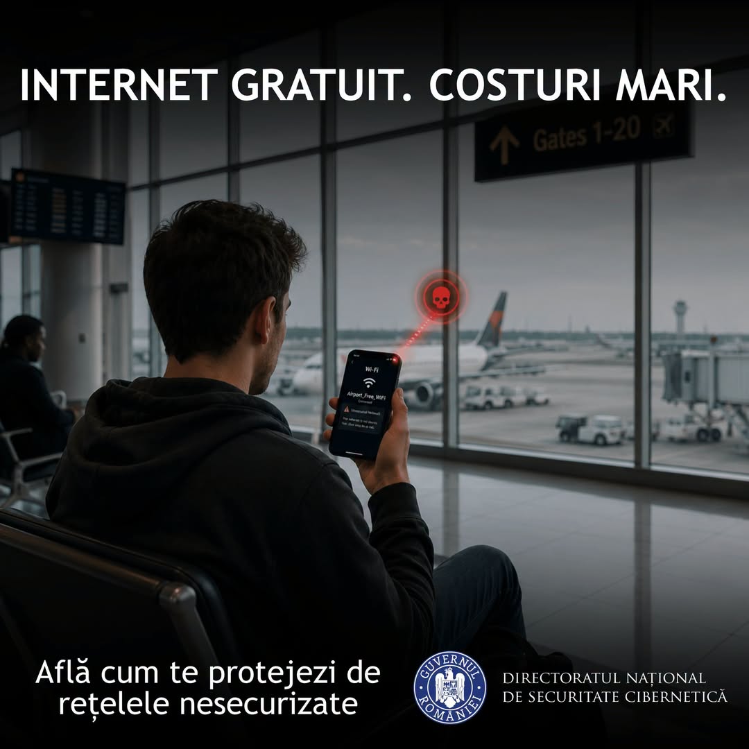 Datele tale, în pericol pe Wi-Fi gratuit: Atenționează DNSC