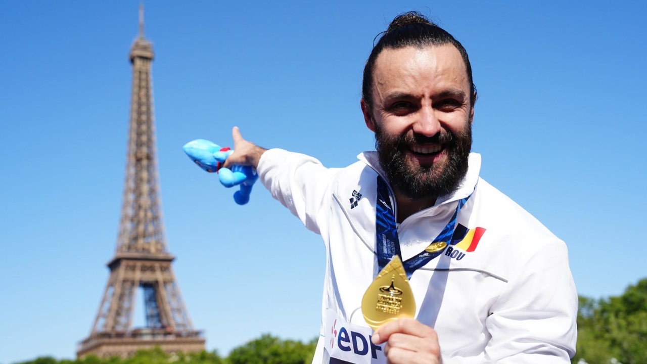 Preda, campion european la high diving la Paris