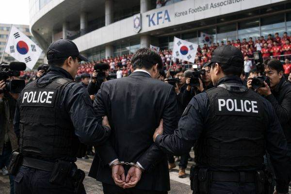 Poliția ia cu asalt Federația de Fotbal din Coreea de Sud