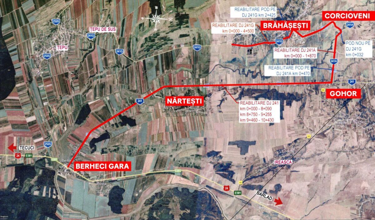 Galați: 21,5 milioane euro pentru drumul Berheci-Brăhășești