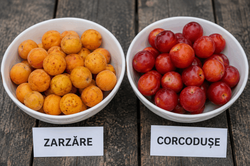 Zarzăre vs. Corcodușe: Ghid Rapid de Diferențiere