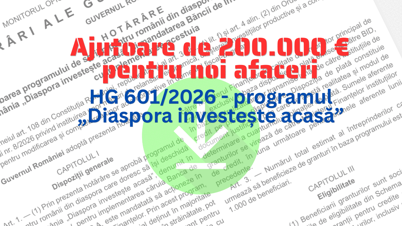 Diaspora Investește Acasă: 100 mil. EUR pentru afaceri în România