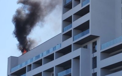 Incendiu violent în București: Flacără deschisă lângă Dedeman Ghencea