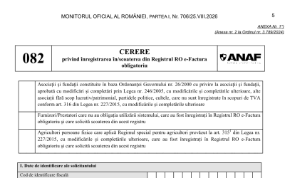 ANAF schimbă 082: RO e-Factura obligatorie. Ordin nou