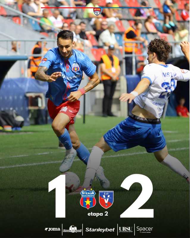 Șoc în Liga a II-a: Steaua, umilită acasă de Râmnicu Vâlcea