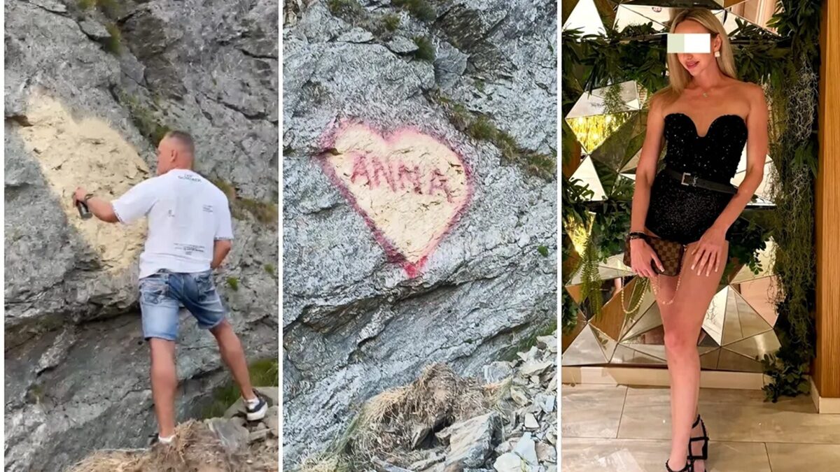 Bucureștean însurat, îndrăgostit de ANNA, îi scrie numele pe Transfăgărășan