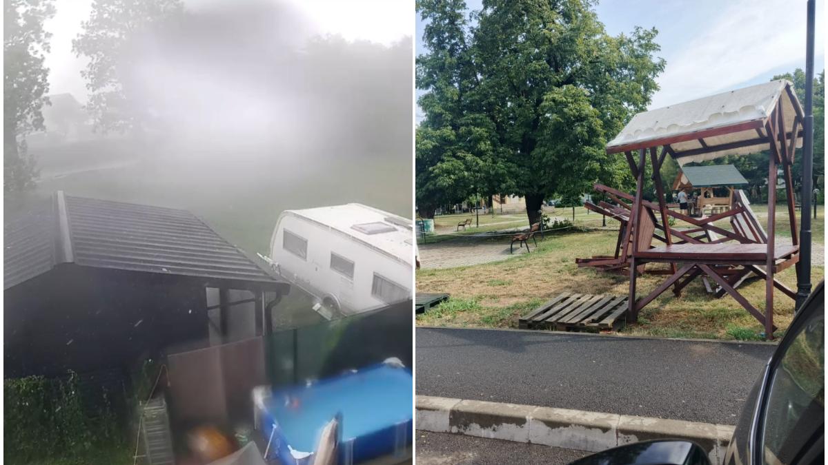 Vreme cumplită în Vest: Furtuna a pus la pământ Maramureșul