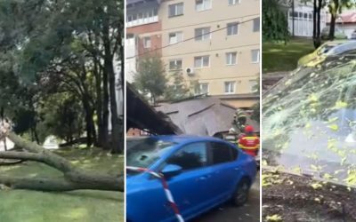 Vijelie devastatoare: Străzi inundate, acoperișuri smulse, mașini avariate