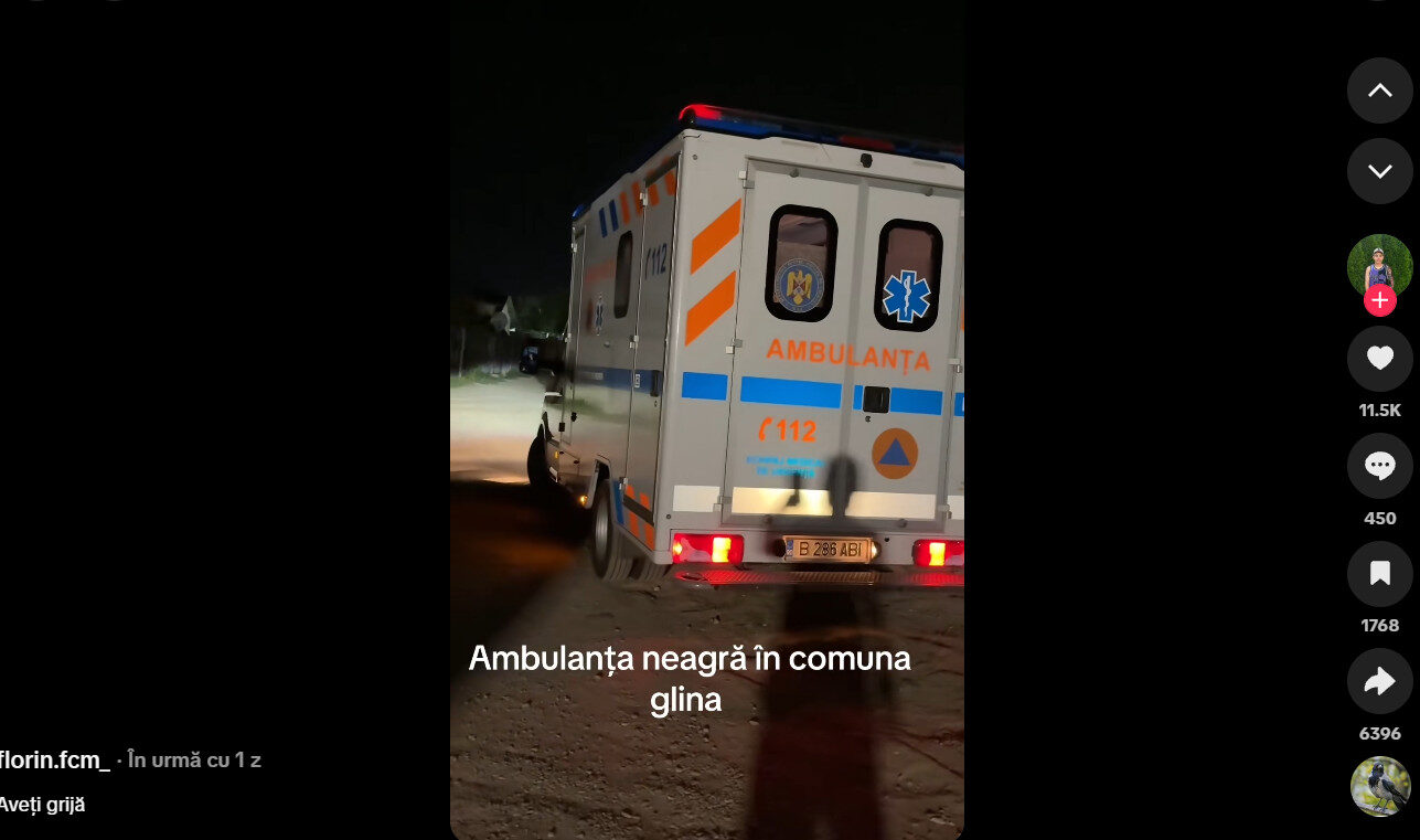 Ambulanța neagră, isterie pe TikTok. Frica de copii furați se-ncinge pe Net