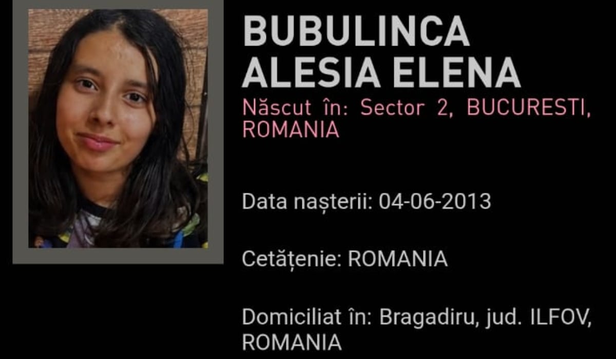 Fetiță de 13 ani, dispărută din Bragadiru. Anunț RO-ALERT