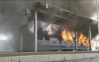 Foc la un vagon în gara Ilteu, Timiș: Călătorii evacuați