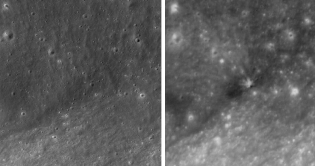 Luna, zgâriată de SpaceX: Noi imagini ale craterului
