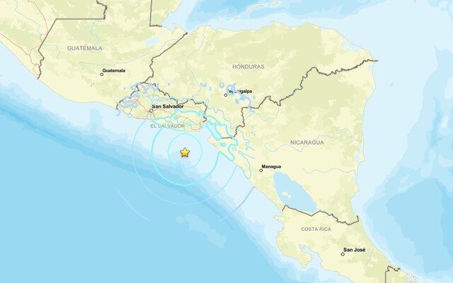 Cutremur de 5,5 în El Salvador, Honduras, Nicaragua