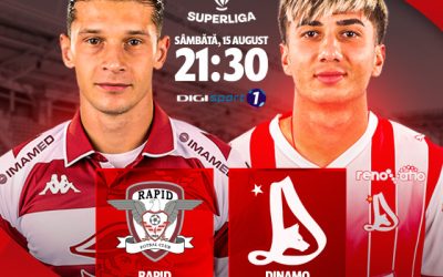 DERBY LEGENDAR Dinamo-Rapid: GIULEȘTI PLIN, LIVE VIDEO Digi Sport 1