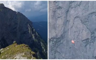 Alpiniști blocați în Bucegi, urcare periculoasă în Valea Albă