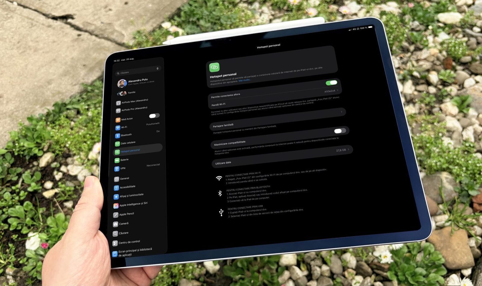 IPad Air, hotspot nelimitat pentru familie. Internet garantat în vacanță