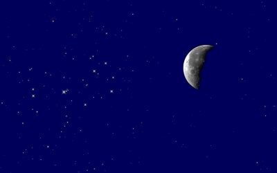 Lună lângă Pleiade: Prietenii stelelor se unesc