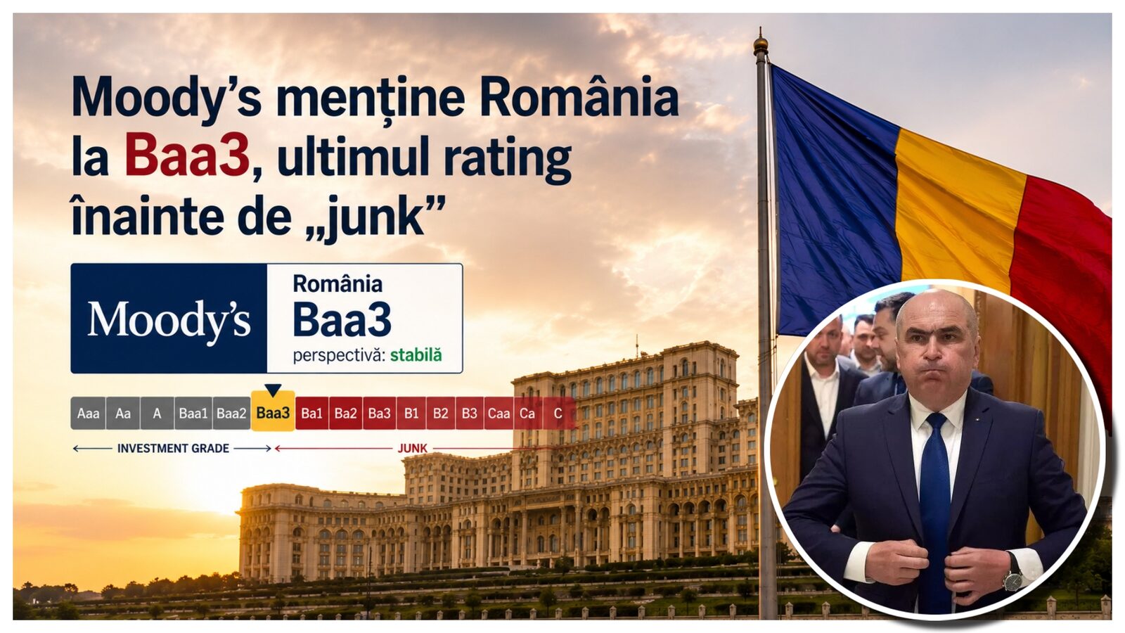 Moody’s salvează România: Nu riscăm retrogradarea economică