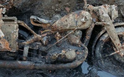 Dunărea, o comoară: Motocicletă din Război, scoasă la Budapesta